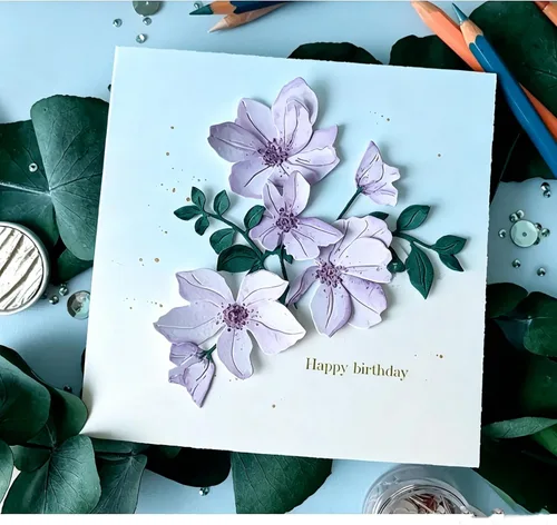 Vista 7 de Lapoo Troquel de corte de flores para álbumes de recortes, troquelado de metal duradero para álbumes de recortes, álbum de fotos, tarjetas de papel