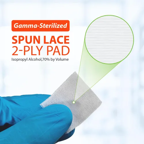 Vista 5 de EasyTouch - Almohadillas de preparación de alcohol esterilizadas con gamma, envueltas individualmente, 10 por paquete, 1200 paquetes