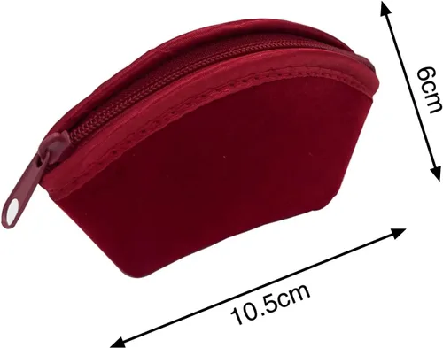 Vista 2 de TENBOR 6 bolsas de terciopelo para joyas, bolsas de joyería con cremallera, pequeñas bolsas de regalo de lujo para organizador de joyas, regalos