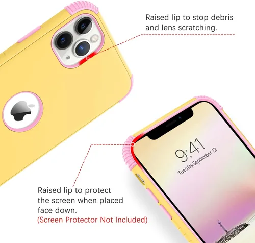 Vista 4 de BENTOBEN Funda para iPhone 11 Pro Max, 2 en 1, ajuste delgado, resistente, híbrida, a prueba de golpes, de poliuretano termoplástico suave