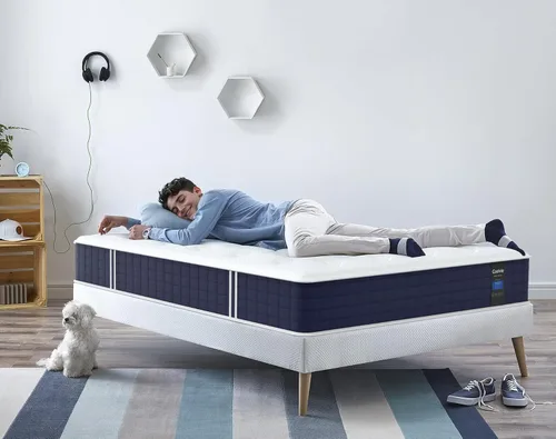 Vista 7 de Colchón Coolvie individual, híbrido de 10 pulgadas, resortes individuales con espuma viscoelástica, cama en una caja, sueño más fresco con alivio