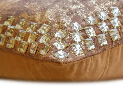 Vista 146 de The HomeCentric Fundas de almohada lumbares doradas de 12 x 14 pulgadas (11.8 x 13.8 in), de piel sintética, con diseño de animales, estilo moderno