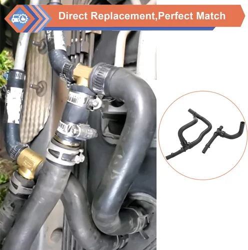 Vista 6 de Kit de tubo de manguera de calentador HVAC con TEE para retorno compatible con Dodge Vehicle 2008-2020 Journey 2.4 VVT, reemplazo # 5058437AD