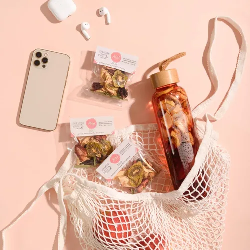 Vista 4 de Alibú Infusiones de té de frutas secas Alegria - Fresa, manzana, kiwi, hibisco - Certificado vegano, 100% natural, caliente o helado, sin cafeína