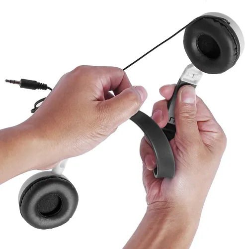 Vista 3 de Keewonda Auriculares al por mayor a granel para el aula (KW-X25) Paquete de 25 auriculares para niños a granel auriculares plegables para escuela