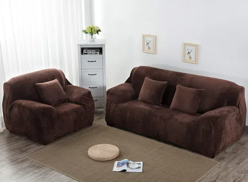 Vista 3 de ele ELEOPTION Fundas de sofá biplaza de alta elasticidad para sofá de 2 cojines, fundas de sofá biplaza para protector de muebles, juego de sofá