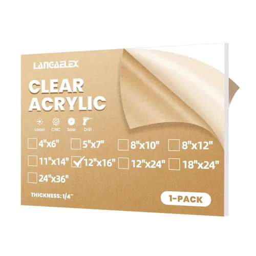Vista 8 de Láminas de Plexiglás de 1/4" (6mm) de Grosor - 1 Paquete de Láminas Acrílicas Fundidas Transparentes de 4x6 para Corte Láser, Marcos de Fotos