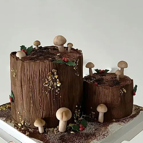 Vista 3 de Moldes de silicona para corteza de árbol de grano de madera, textura de corteza de árbol, molde de fondant para decoración de tartas, decoración