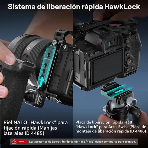 Vista 6 de SmallRig Jaula A7 IV con mango superior y abrazadera de cable HDMI, kit básico para Sony Alpha 7R V/Alpha 7 IV/Alpha 7 S III Para Sony Alpha 7R