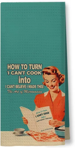 Vista 10 de Toallas de Cocina Divertidas "I'm Fine", Toallas Decorativas de Cocina y Té Estilo Ama de Casa Retro de los 50s, Toallas de Mano de Humor Sarcástico