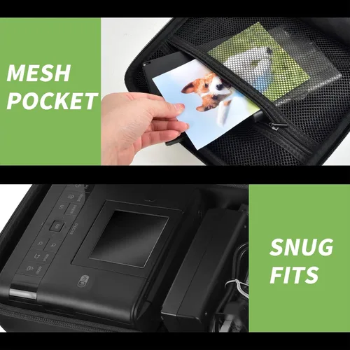 Vista 3 de ALKOO Funda compatible con Canon SELPHY CP1300/CP1200/CP1500 Impresora fotográfica compacta inalámbrica y juego de tinta/papel a color, solo bolsa