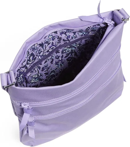 Vista 3 de Verabradley - Bolso cruzado de algodón con triple cremallera para mujer
