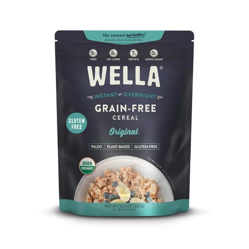 Vista 11 de Wella Cereal Avena Alternativa, Cereal Caliente para el Desayuno Libre de Gluten, Sin Granos Paleo Orgánico Vegano Alto en Proteínas Superalimento a
