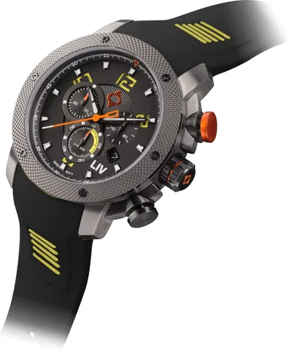Vista 5 de LIV GX1 - Reloj clásico resistente con cronógrafo suizo de 1.77 pulgadas, 316L SS, 3D multicapa con fecha rápida, resistente a los arañazos