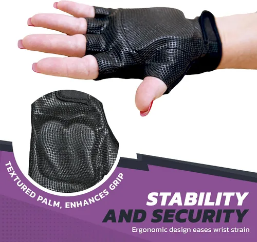 Vista 5 de Guantes de fitness para mujeres y hombres con soporte de muñeca, guantes de entrenamiento y entrenamiento de fuerza, accesorios de gimnasio