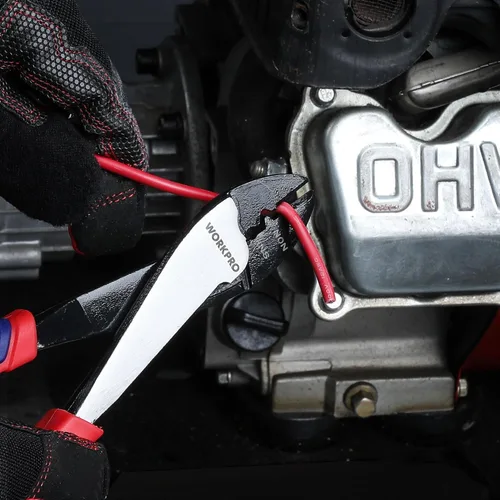 Vista 6 de WORKPRO 9,5 "cortador de alambre/crimpadora, Cr-V alambre de acero Crimping