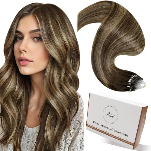 Vista 93 de 【Descuento】Hetto - Extensiones de cabello con cinta adhesiva, 40g, extensiones de cabello humano, color rubio ceniza oscuro degradado a rubio medio