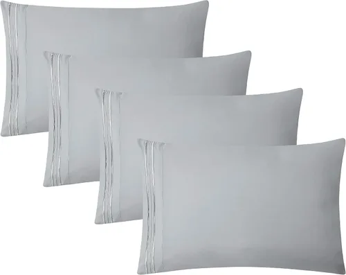 Vista 81 de Clara Clark Fundas de almohada de tamaño estándar – Funda de almohada ultra suave, fundas de almohada de microfibra ligera tamaño Queen – Juego de 2