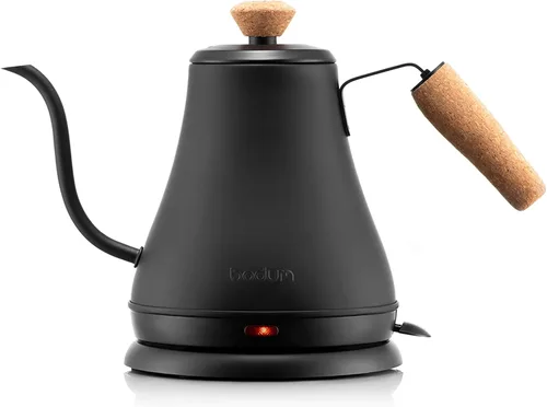 Vista 8 de Bodum Melior - Hervidor de agua eléctrico de cuello de cisne de 27 onzas, para verter sobre café y té, acero inoxidable cepillado