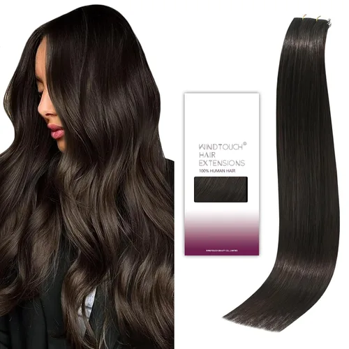 Vista 20 de WindTouch Extensiones de cabello humano con cinta adhesiva, color rojo, 20 unidades, 14 pulgadas, #rojo, 1.06 oz