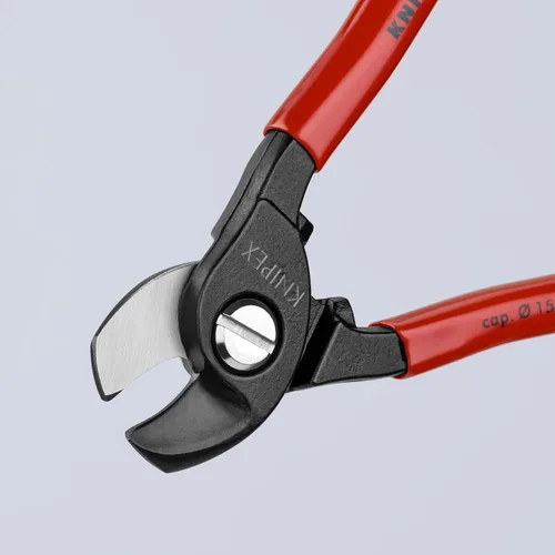 Vista 3 de KNIPEX Tijeras para Cable, 16,5 cm de L, 1/0 AWG, Rojo