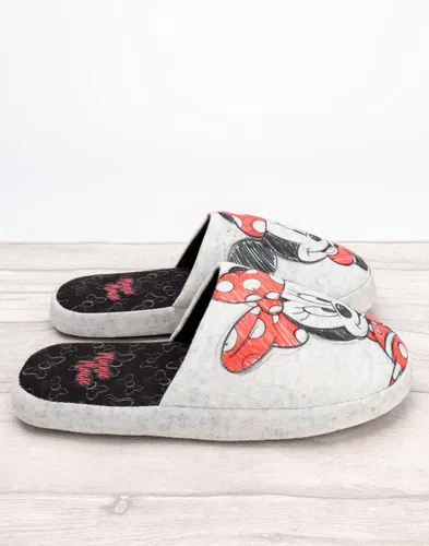 Vista 5 de Disney Minnie Mouse - Pantuflas para mujer, color gris