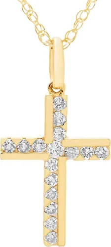 Vista 6 de Boston Bay Diamonds Sterling Silver Religious Cross Diamond 18" Necklace
