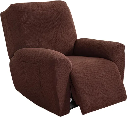 Vista 20 de NILUOH Funda Elástica para Sillón Reclinable de 4 Piezas Estampada, Fundas para Silla Lazy Boy, Funda para Sofá Reclinable Antideslizante, Protector