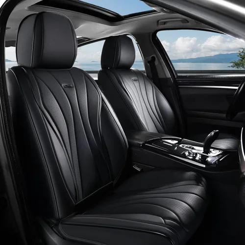 Vista 20 de Coverado Funda de asiento de automóvil, funda de asiento delantero para automóvil, protector de asiento de automóvil de cuero impermeable, fundas