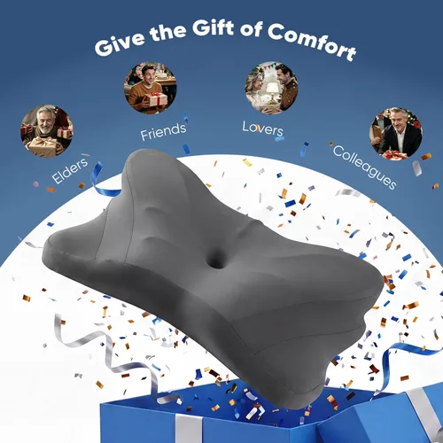 Vista 7 de Sweetcrispy Almohada cervical para cuello y hombro, almohadas ergonómicas de espuma viscoelástica, contorno lateral para adultos, soporte ortopédico