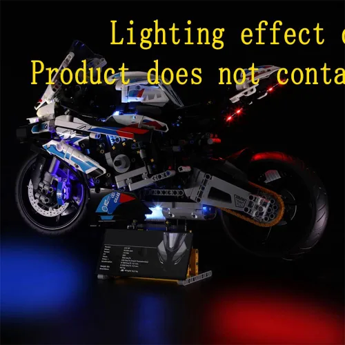 Vista 6 de GEAMENT Kit de luces LED compatible con Lego BMW M 1000 RR - Juego de iluminación para modelo de construcción Technic 42130