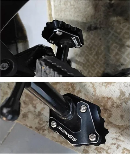 Vista 8 de Soporte lateral para motocicleta, placa de extensión para BMW F850GS F750GS F850 GS F 750 850 GSA 2018 2020 2021 2022 (color : A plateado F750GS)