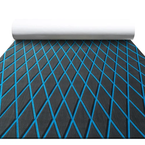 Vista 13 de FOCEAN Piso de lancha de espuma de etilvinilacetato para cubierta de lancha, alfombra marina antideslizante autoadhesiva para lanchas motoras Negro
