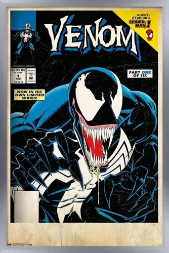 Vista 10 de Trends International Marvel Comics Venom - Póster de pared con cubierta protectora letal #1, 14.725 x 22.375 pulgadas, versión enmarcada de madera
