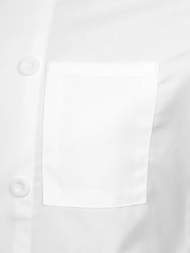 Vista 5 de JanJean Chaqueta de chef clásica unisex para hombres y mujeres, chaqueta de chef ligera de manga corta para cocinar, camisa de uniforme, B03