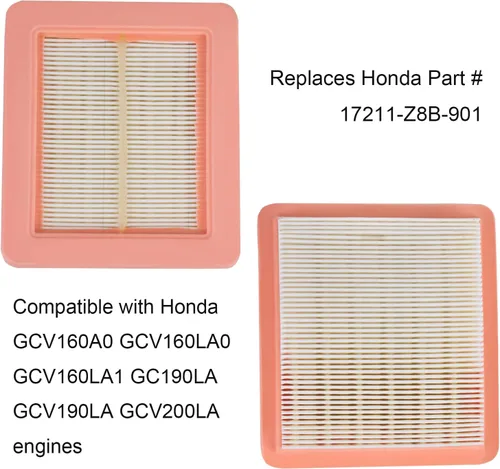 Vista 3 de Paquete de 4 filtros de aire 17211-Z8B-901 para motores Honda GCV160LAO GCV190LAO, compatible con cortacésped Honda HRR216 HRB216 HRB217 HRC216