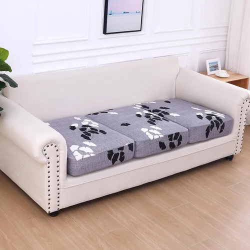 Vista 139 de hyha Fundas de cojín de sofá estampadas, fundas de sofá florales lavables para sofás con 2 cojines, fundas de cojín de patrón elástico para muebles