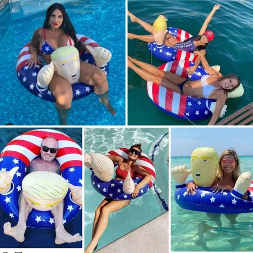 Vista 3 de Flotador de piscina inflable con forma de anillo XL