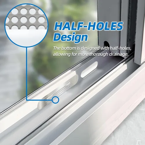 Vista 5 de 25 piezas de acero inoxidable 304 más duradero para ventana, agujero de llanto, parche de drenaje rápido PET autoadhesivo más pegajoso e impermeable