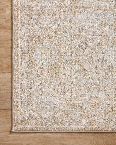 Vista 6 de Loloi Odette - Alfombra decorativa beige/plateada de 2'-3" x 3'-10" Beige y plateado
