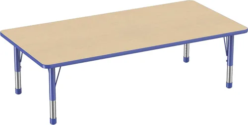 Vista 87 de FDP - Mesa rectangular para actividades escolares y aulas (24 x 36 pulgadas), patas gruesas para niños pequeños, altura ajustable de 15 a 24