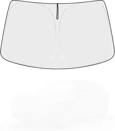 Vista 177 de Proadsy Parasol para parabrisas Rivian R1S 2022-2025 2026 de 4 capas plegable, protector de parasol frontal que bloquea los rayos UV, mantiene