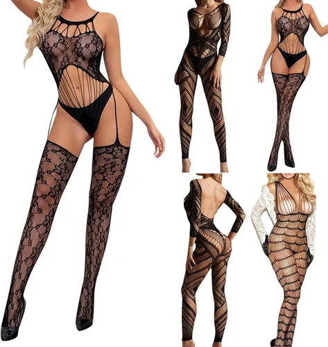 Vista 5 de Ropa interior hueca sexy para mujer, ropa interior hueca, accesorios sexuales para mujer
