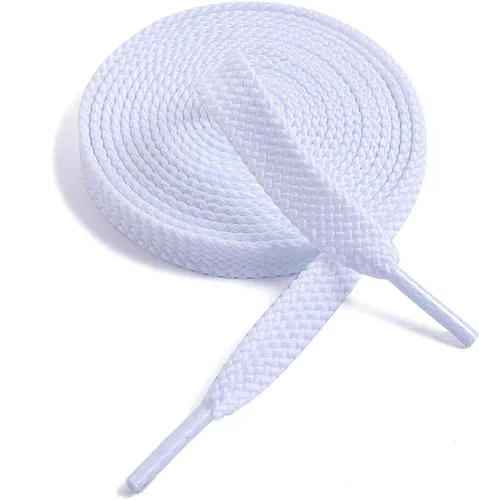 Vista 32 de VSUDO Cordones planos para tenis, cordones para tenis, cordones atléticos 01 Blanco