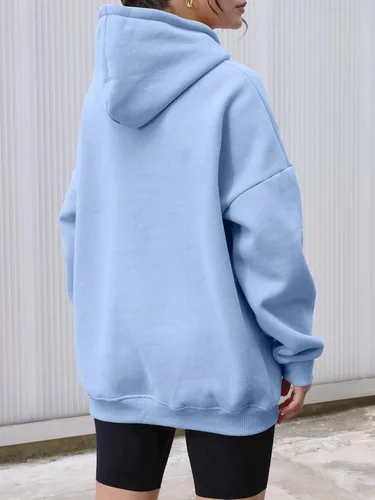 Vista 4 de AUTOMET Sudaderas con capucha para mujer, de gran tamaño, forro polar, casual, manga larga, holgada, ligera, ropa de otoño 2023
