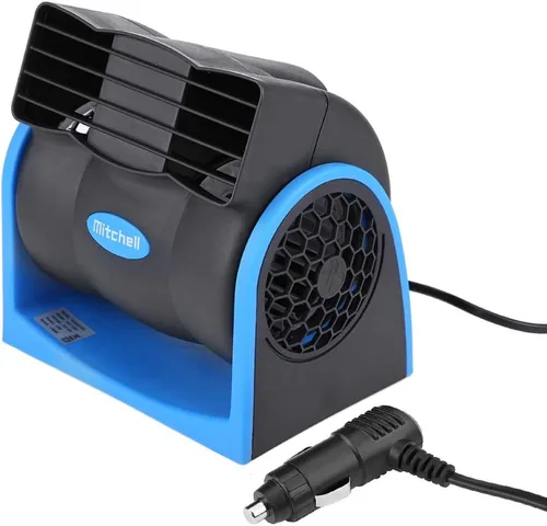 Vista 9 de Enfriador de ventilador de aire para vehículos de automóvil, DC 12V ABS Ventilador de enfriamiento eléctrico, Mini, velocidad ajustable, enfriador