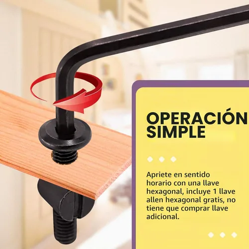 Vista 4 de Swpeet 84 piezas de tornillos negros M6 × 20/30/40/50/60/70/3.150 in, cabeza hexagonal, cunas, perno de cama de bebé y tuercas de barril con 1 llave