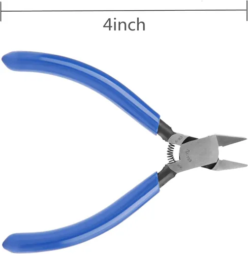 Vista 3 de Alicates diagonales eléctricos de 4 "Mini Alicates diagonales de alta dureza Cable de alambre Snips Flush Cutter Snips Cutting Nippers Herramientas