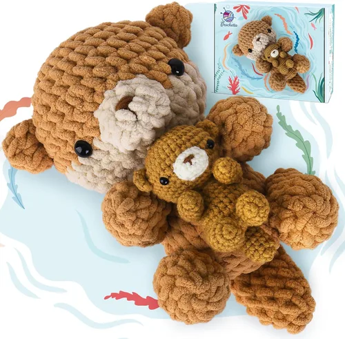 Vista 7 de Crochetta Kit de ganchillo para principiantes con tutoriales en video paso a paso, aprende a tejer para adultos y niños, suministros de manualidades