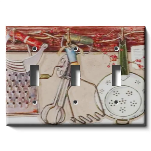 Vista 13 de Placa decorativa de tapa de salida - Utensilios de cocina - Receptáculo doble dúplex